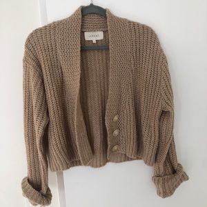 Camel knit cardigan - oversized